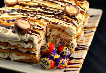 No Bake Easter Creme Egg Icebox Cake -An Easy Easter Dessert