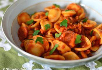 Orecchiette With Smoked Turkey Sausage And Vegetables