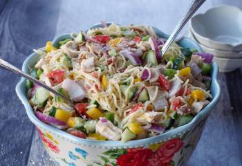 Chicken Bacon Ranch Pasta Salad Recipe