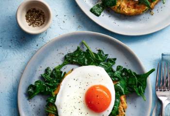 Sw Recipe: Courgette Fritters With Eggs Florentine
