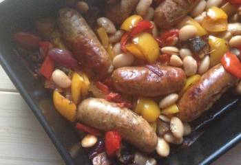 Sw Recipe: Balsamic Sausage And Butterbean Tray Bake