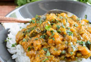 Aubergine, Courgette, Sweet Potato And Lentil Curry