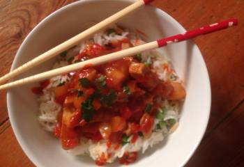 Sweet And Sour Pork With Egg Fried Rice