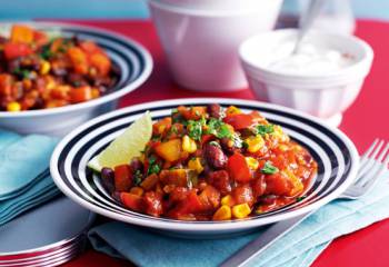 Veggie Chilli With Herby Rice