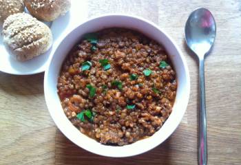 Hearty Lentil And Bacon Soup