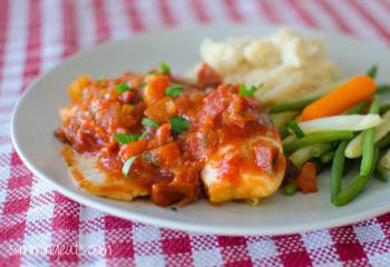 Tilapia With Chorizo, Tomato And Butter Bean Mash