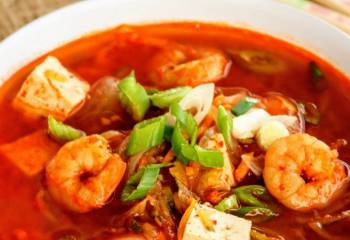 Healthy Korean Prawn & Tofu Soup