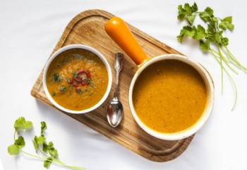 Honey-Roasted Butternut Squash And Sweet Potato Soup