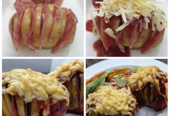 Pizza Hasselback Potatoes | Healthy Recipe