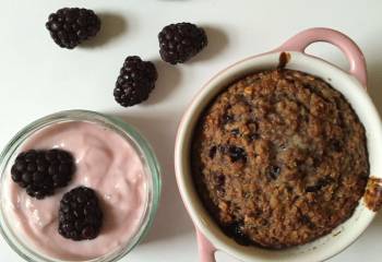 Blackcurrant Jam Baked Oats