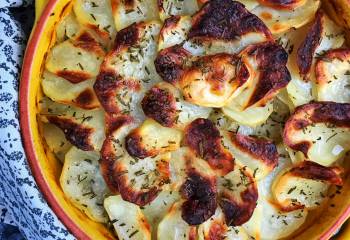 Scalloped Potato Gratin With Rosemary And Garlic