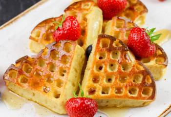 Strawberry And Vanilla Waffles