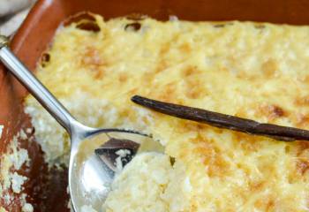 Baked White Chocolate Rice Pudding