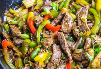 Stir-Fried Beef With Ginger And Spring Onion