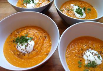 Spiced Carrot And Lentil Soup