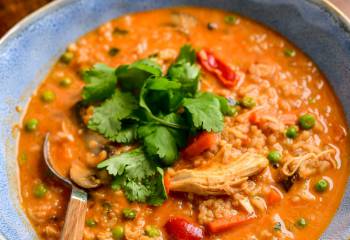 Instant Pot Thai Chicken Rice Soup