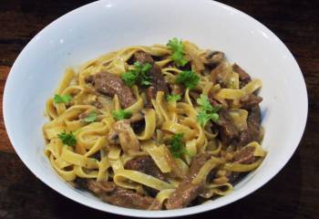 Syn Free Tagliatelle With Creamy Steak & Mushroom Sauce