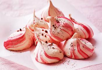 Strawberry And Black Pepper Meringues