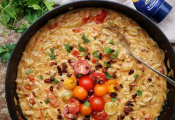 Cheesy Chorizo Orzo