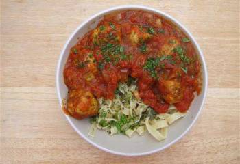 Turkey Meatballs With Taggiatelli