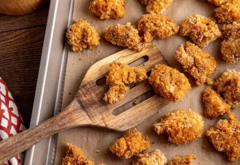 Oven Baked Popcorn Chicken With Dipping Sauce