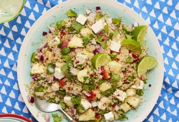 Summer Pineapple, Lime, Feta And Quinoa Salad