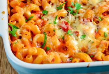 Chicken, Bacon And Tomato Pasta Bake