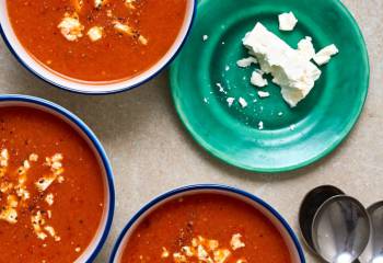 Roasted Red Pepper And Feta Soup