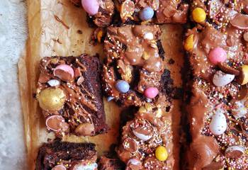 Fudgy Easter Egg Chocolate Brownies