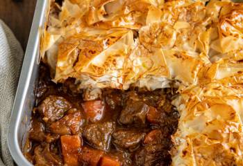 Epic Steak And Vegetable Pie With Filo Pastry