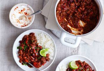 Beef And Bean Chilli With Rice