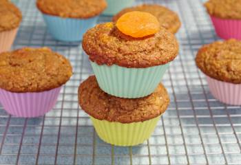 Healthy Apricot Pumpkin Bran Muffins