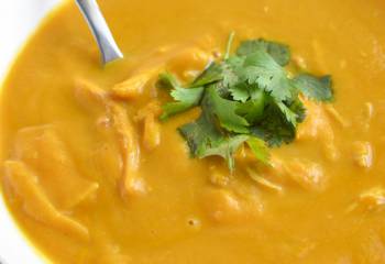 Chicken Butternut Squash Coconut Curry Soup (Instant Pot)