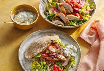 Chicken Gyro Salad With Pittas