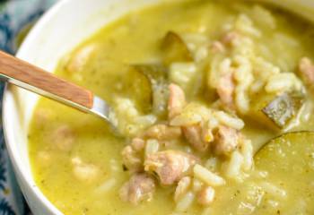 Syn Free Lemony Chicken Zucchini Rice Soup