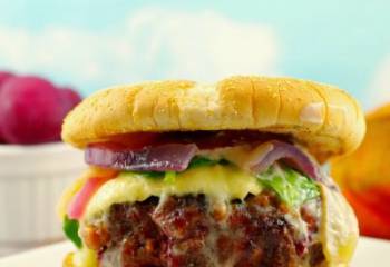 Gourmet Sirloin Burger (With Beets): Award-Winning &Ldquo;Cowtown Cosmo Burger&Rdquo;