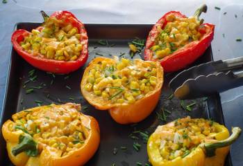 Corn Stuffed Grilled Peppers