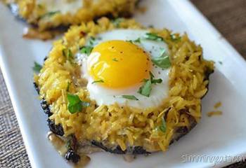 Baked Stuffed Portobello Mushrooms With Egg