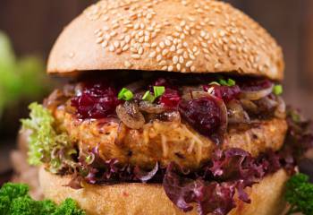 The Best Turkey Burger With Cranberry Sauce 
