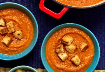 Cream Of Tomato Soup And Croutons