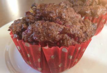 Chocolate And Raspberry Breakfast Muffins