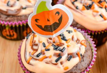 Orange And Chocolate Halloween Cupcakes