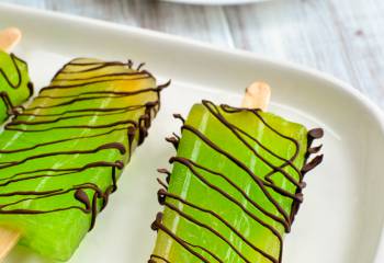 Lime Chocolate Drizzle Popsicles