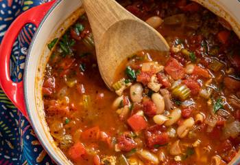 Chicken, Tomato And White Bean Soup (Stove Top And Instant Pot)