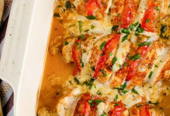 Mozzarella And Tomato Hasselback Chicken