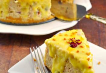 Cranberry Bread Pudding Holiday Cheesecake