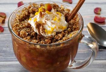 Microwave Rhubarb Crisp (In A Mug)