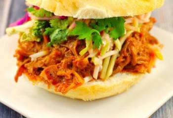 Slow Cooker Pulled Pork On A Bun