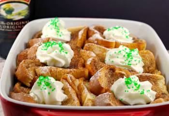 Baileys Irish Cream Overnight Baked French Toast Casserole