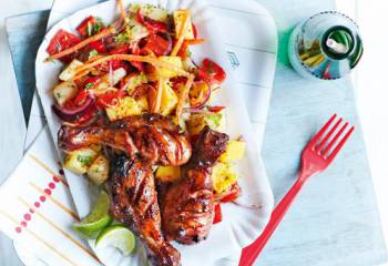 Jerk Chicken With Fruity Caribbean Slaw